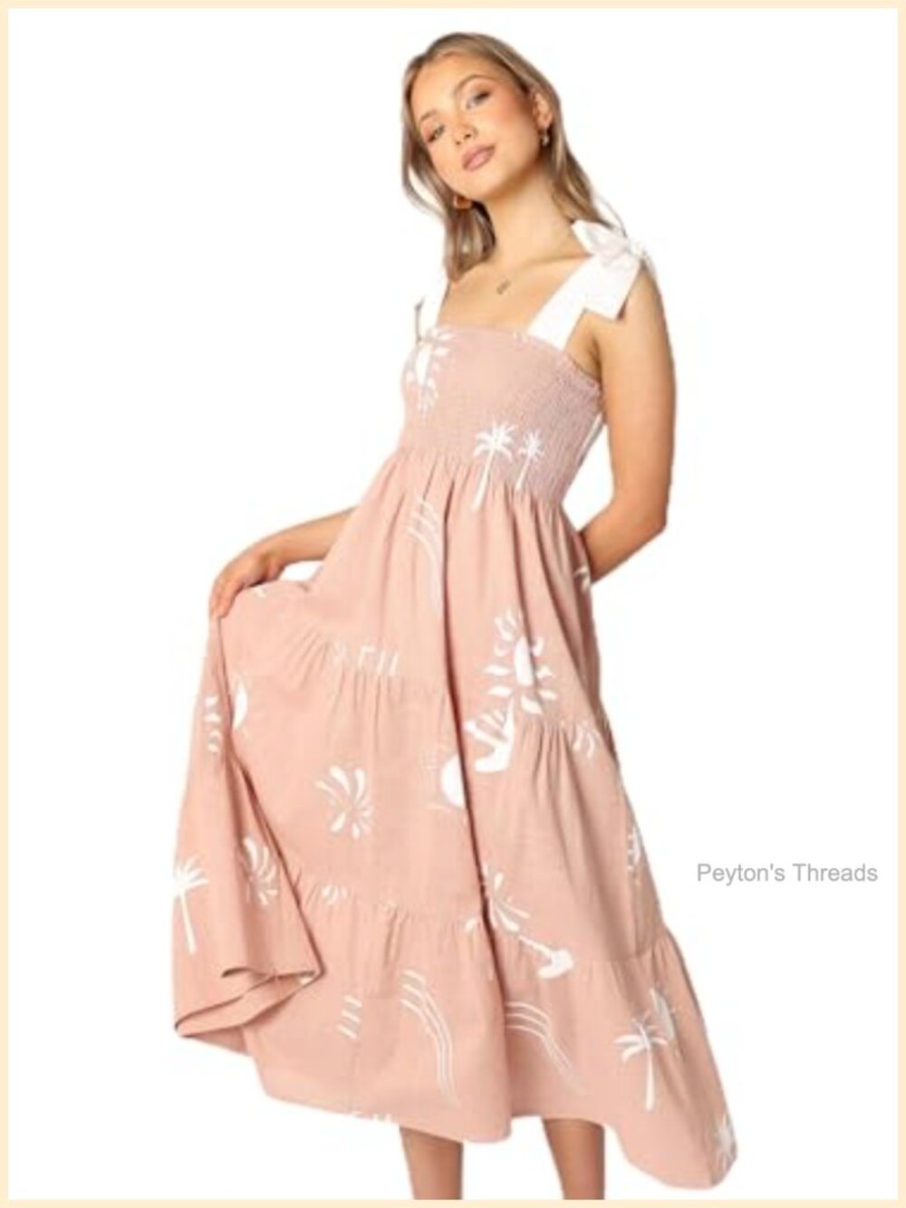 Petal & Pup Midi Dress Cotton Square Neck Sleeveless A-Line